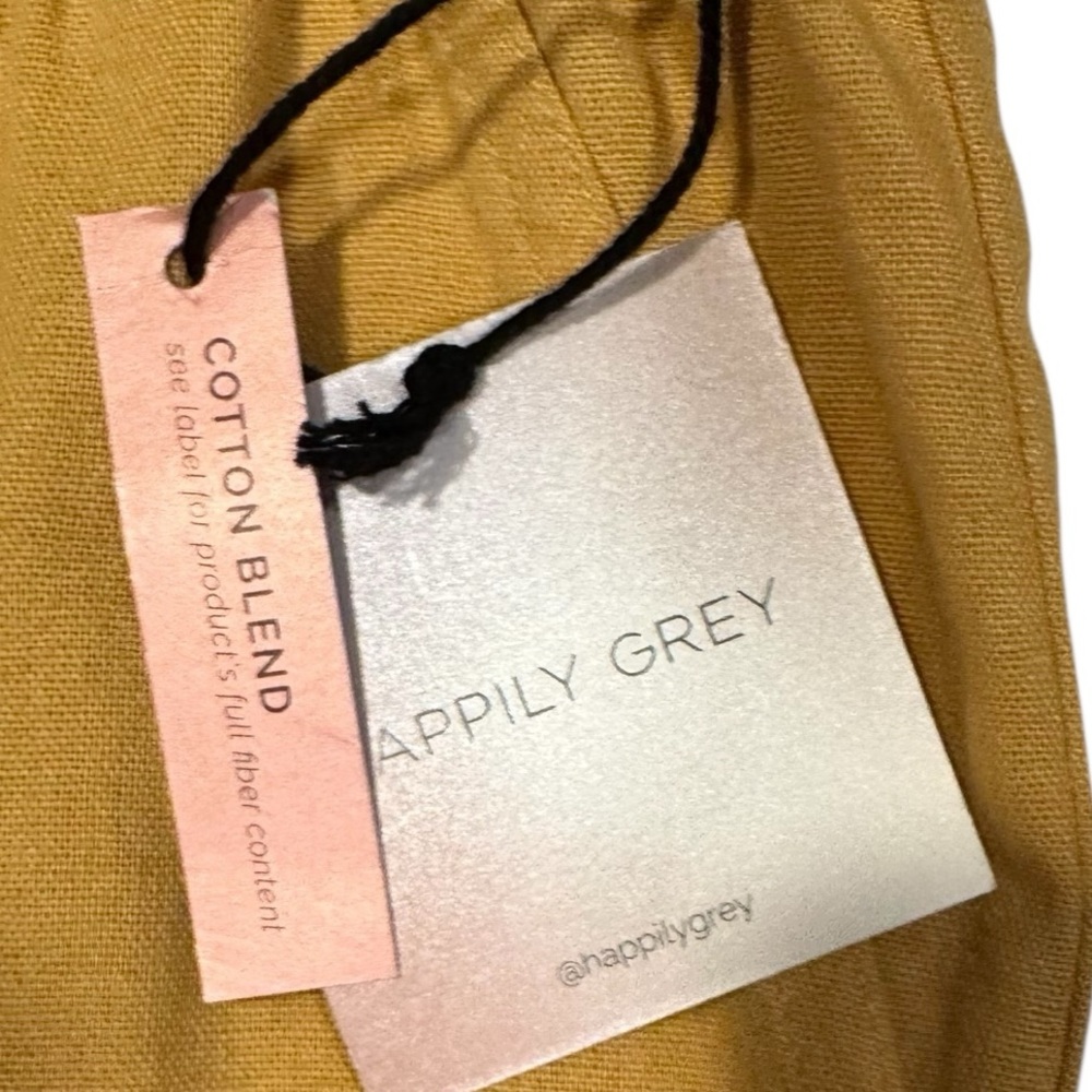 HAPPILY GREY Loose Cotton Blend Paperbag Wide Leg Pants With Pockets NWT XL - Picture 8 of 13